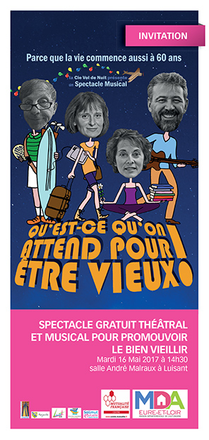 [prévention] Spectacle gratuit théâtral et musical pour promouvoir le bien vieillir