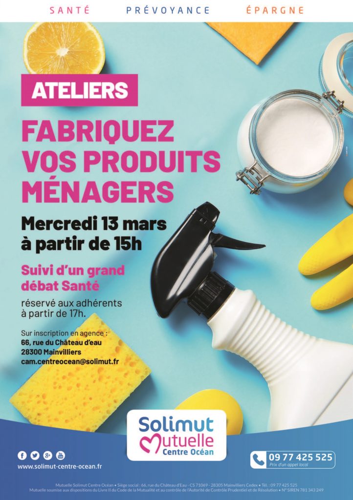 [atelier] Fabriquez vos produits ménagers – Mainvilliers (28)